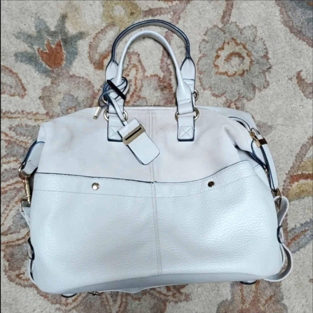Moda Luxe cream satchel bag